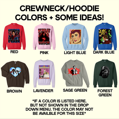 SIZE SMALL: CUSTOM CREWNECK/HOODIE (READ DESCRIPTION!)