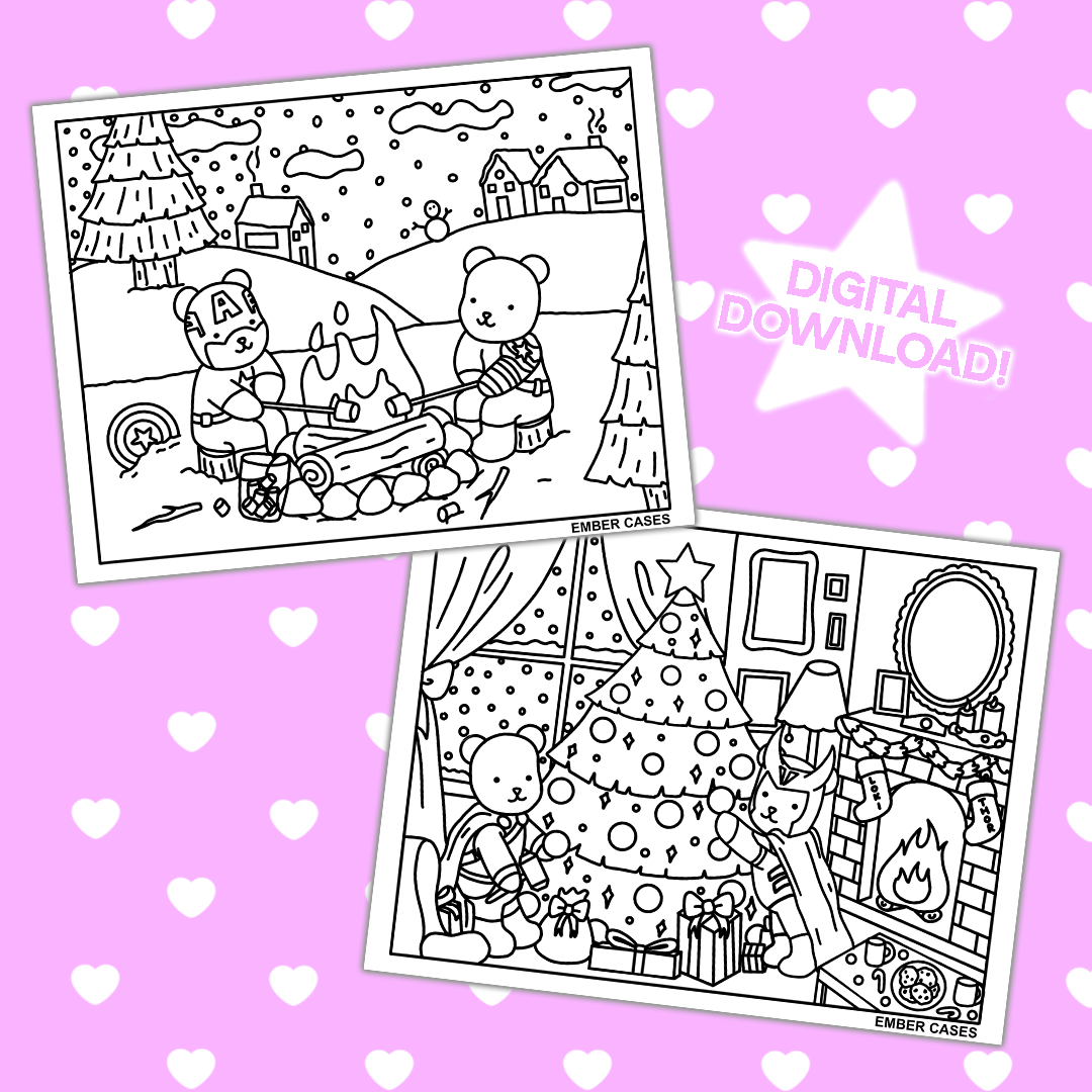 Digital Download! Christmas with Friends Coloring Pages